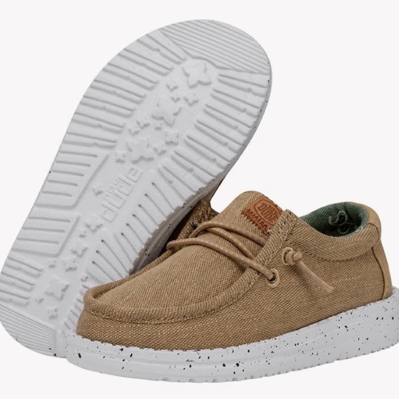 Hey Dude Other - Wally Youth/ toddler Washed Canvas Walnut Color